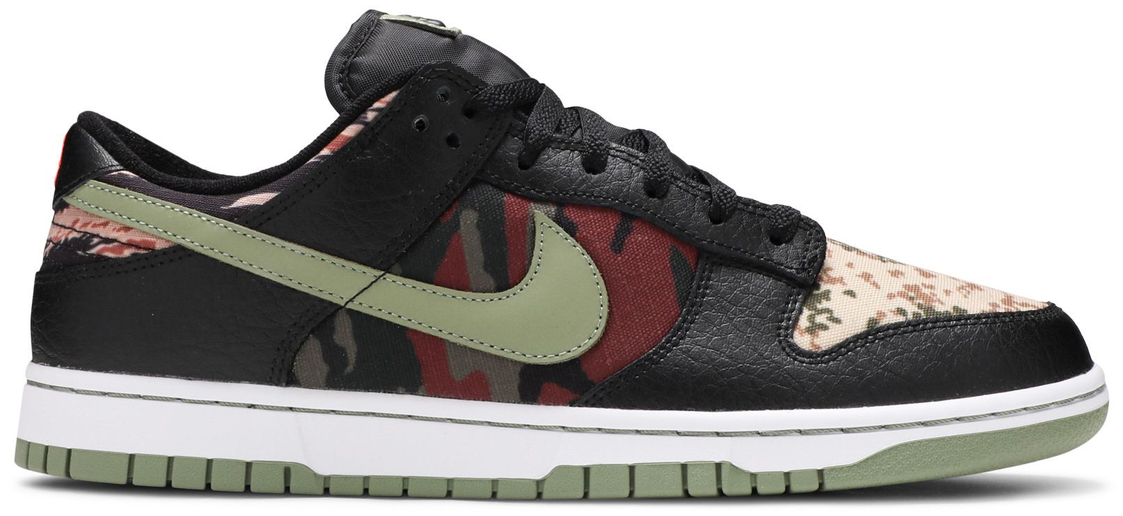 dunk low multi camo on feet
