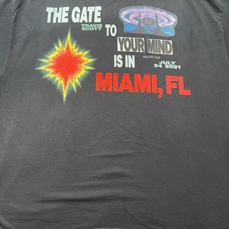 Cactus Jack by Travis Scott Rolling Loud Miami Exclusive Tee Black