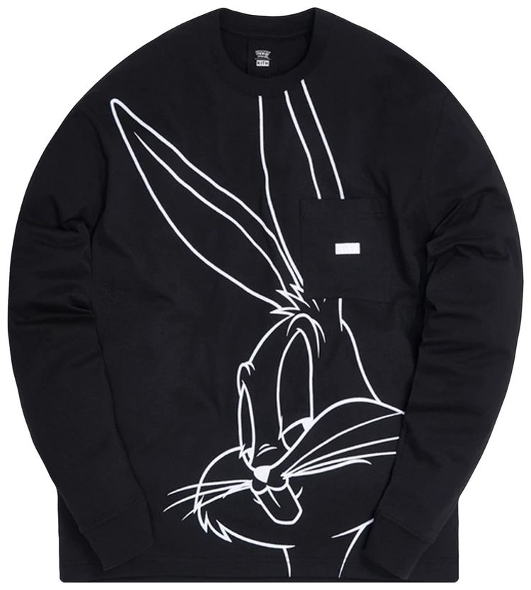 Kith x Looney Tunes Bugs Long Sleeve Pocket Quinn Black