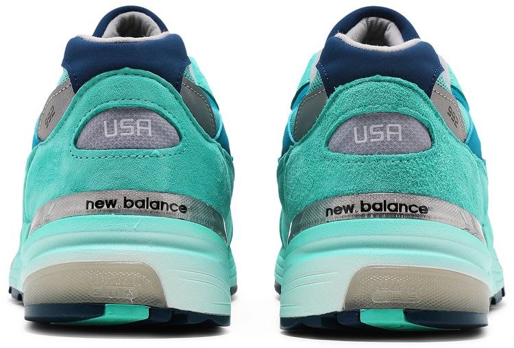 New Balance 992 Made in USA Blue Silver Metallic