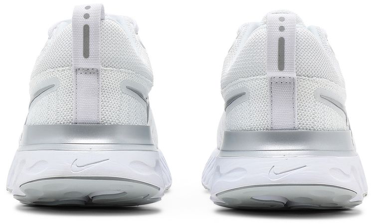 Nike Wmns React Infinity Run Flyknit 2 White Metallic Silver
