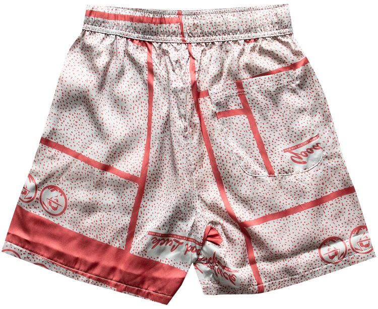 Mr Saturday Good Luck Lounge Shorts PinkRed