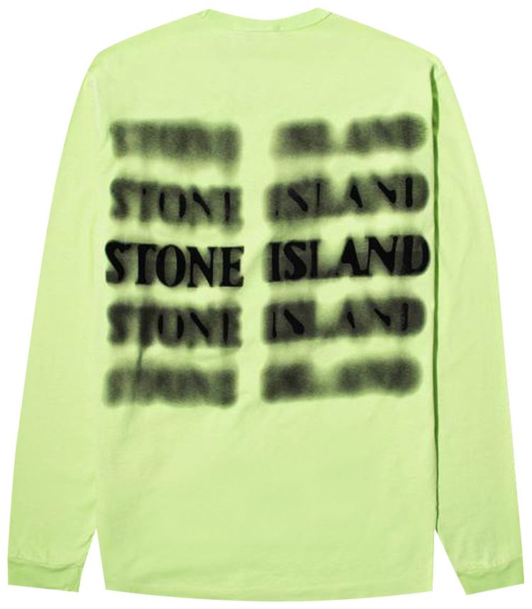 Stone Island Graphic Five Long Sleeve T Shirt Pistachio Green