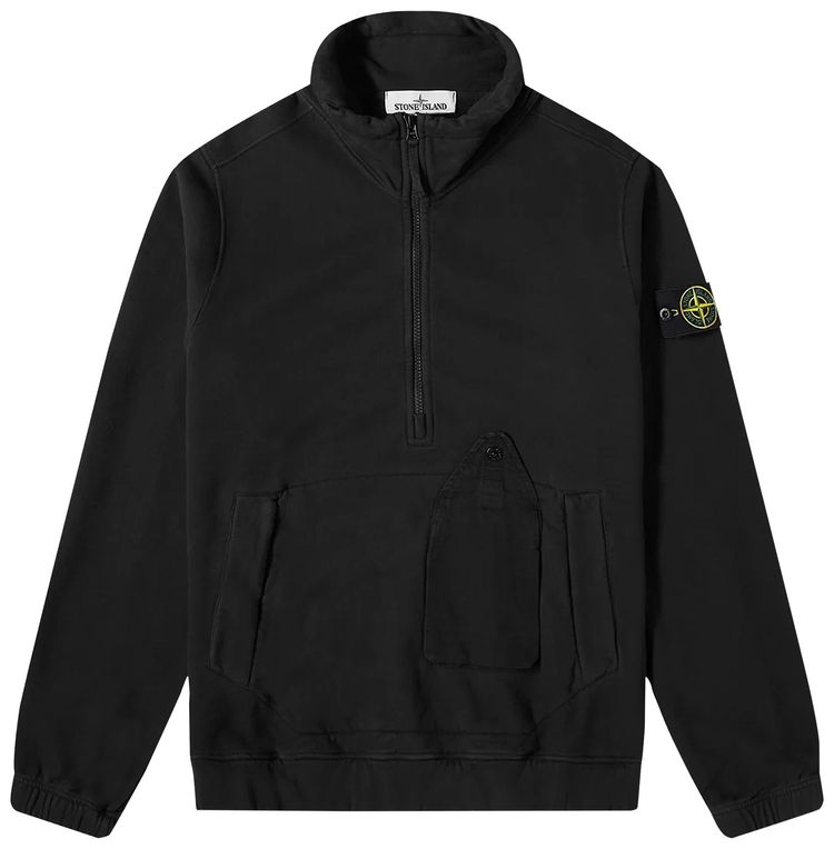Stone Island Half Zip Sweatshirt Black