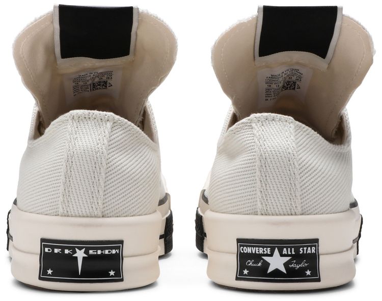Rick Owens x Converse TURBODRK Chuck 70 Low Lily White