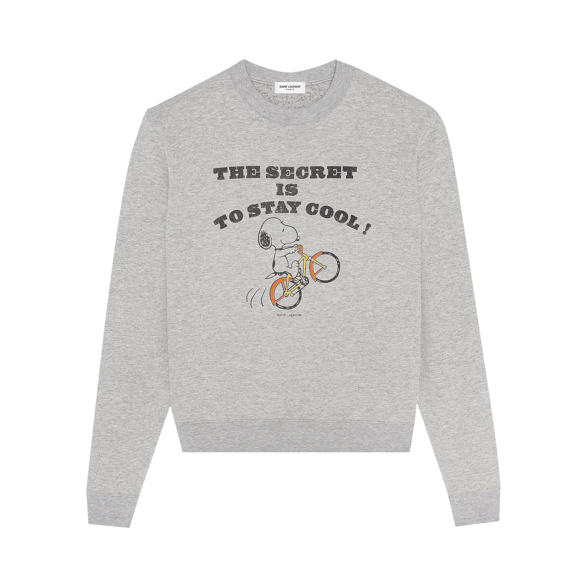 Saint laurent grey sweatshirt on sale