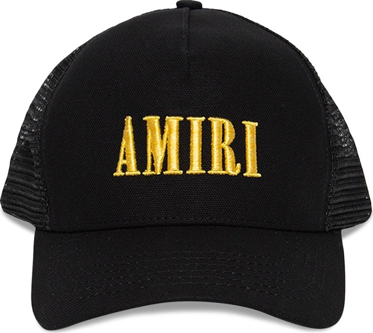 Amiri Core Logo Trucker Hat 'Black/Yellow'