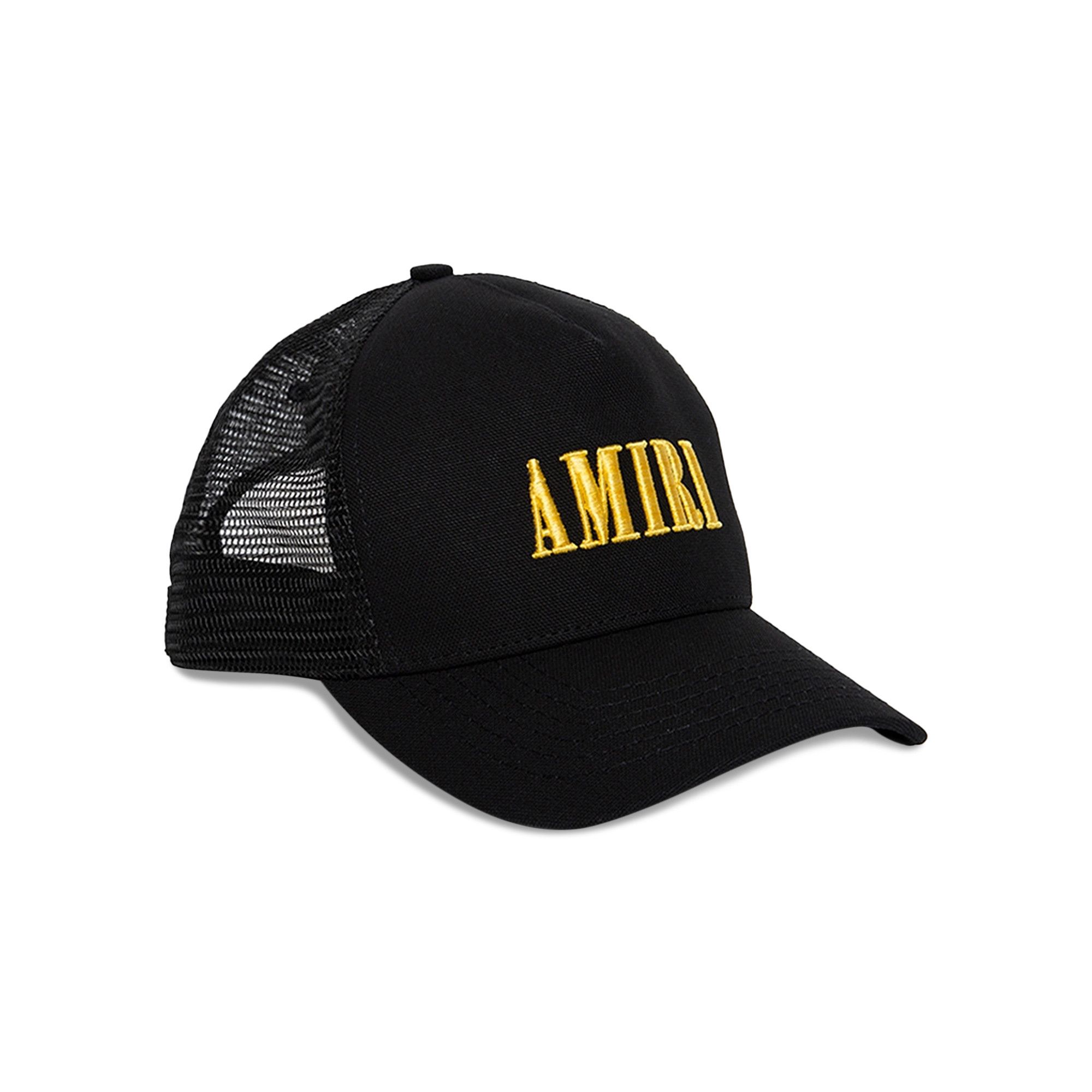 Buy Amiri Core Logo Trucker Hat 'Black/Yellow' - XMAH001 011 BLAC