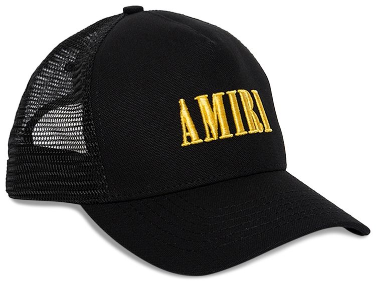 Amiri Core Logo Trucker Hat BlackYellow