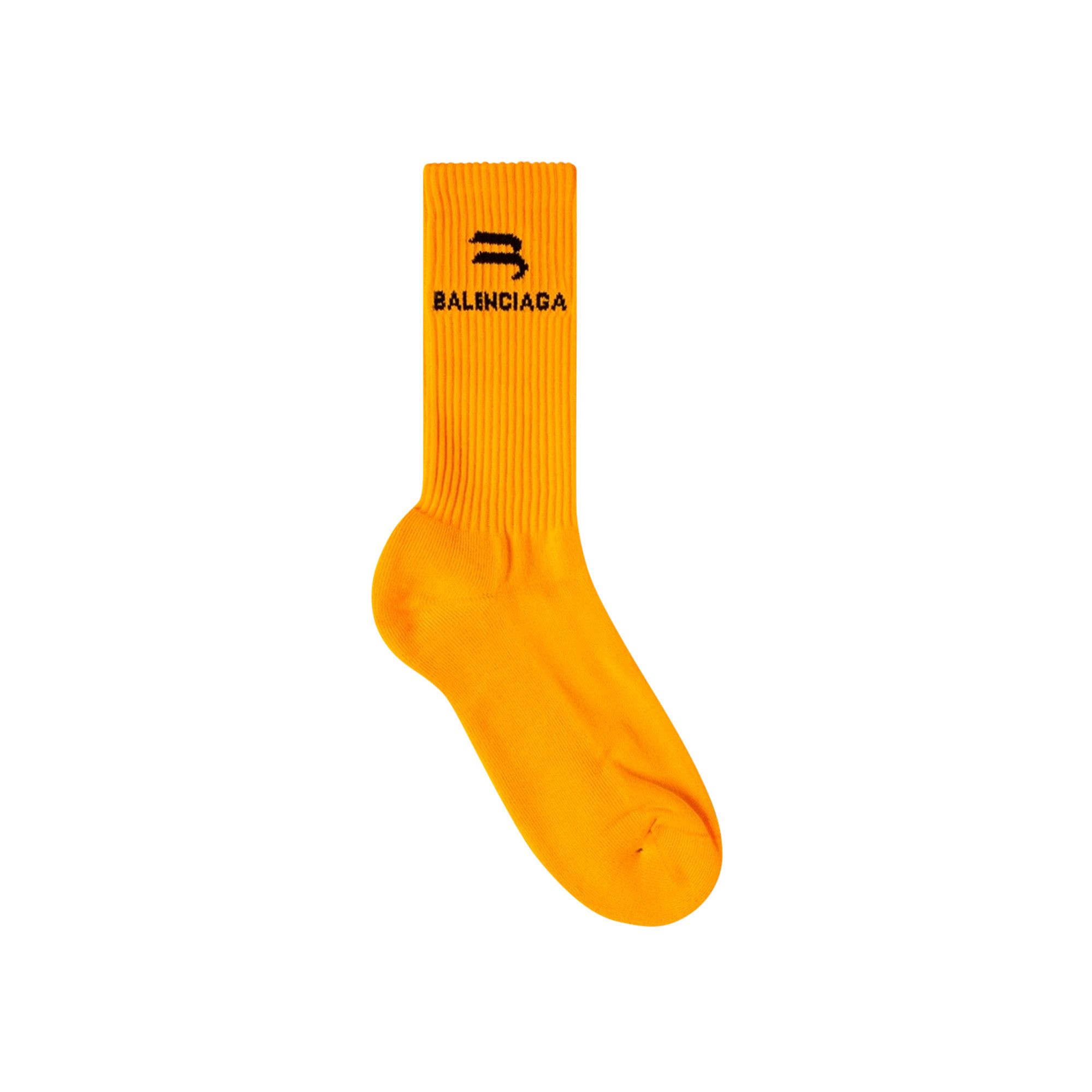 Buy Balenciaga B Tennis Socks Orange Black 659279 4A8B4 7560 GOAT