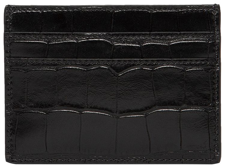 Balenciaga Plate Card Holder Black