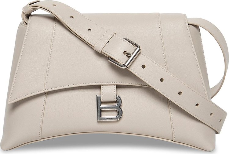 BALENCIAGA Small Hourglass Furry Top Handle Bag Beige — Restyled