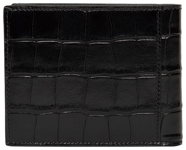 Balenciaga Plate Square Fold Wallet Black