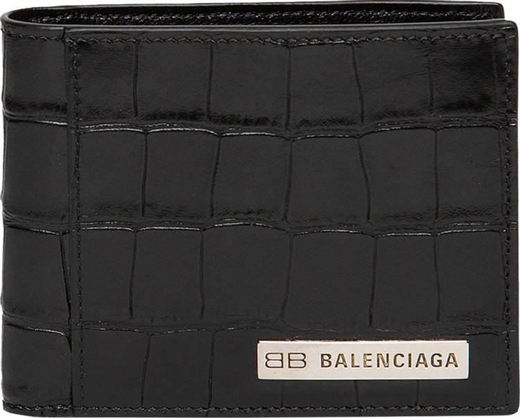 Balenciaga Plate Square Fold Wallet 'Black'