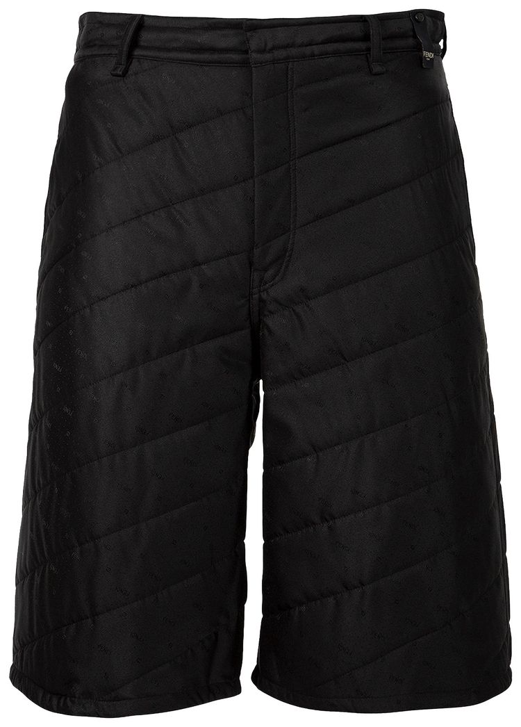 Fendi Padded Sky Twill Bermuda Shorts Black