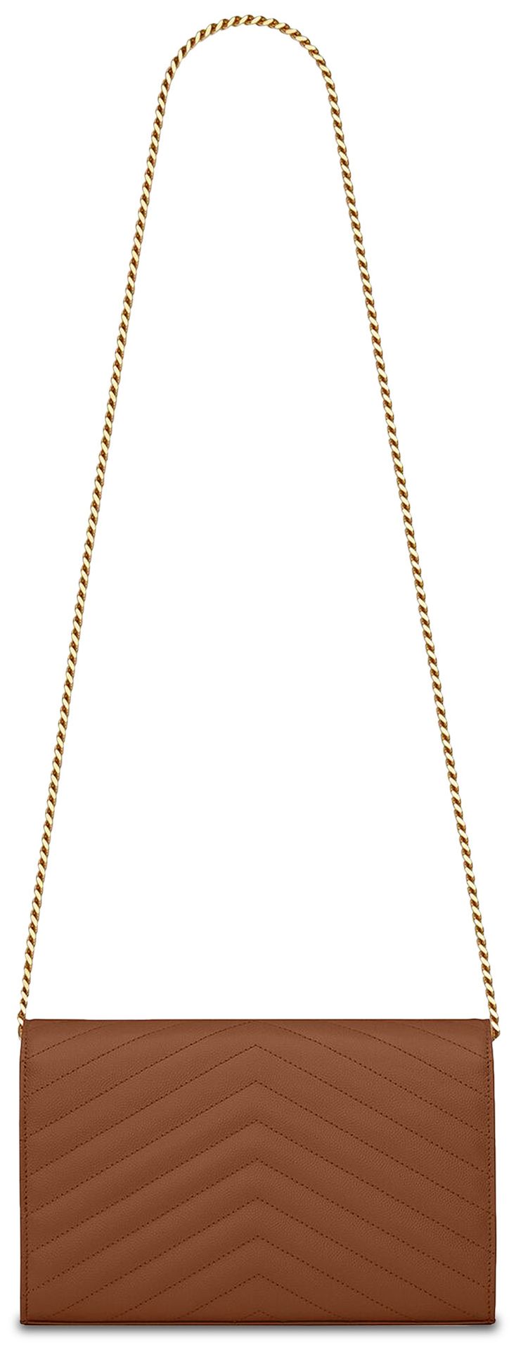 Saint Laurent Monogram Chain Wallet Naturel Dark