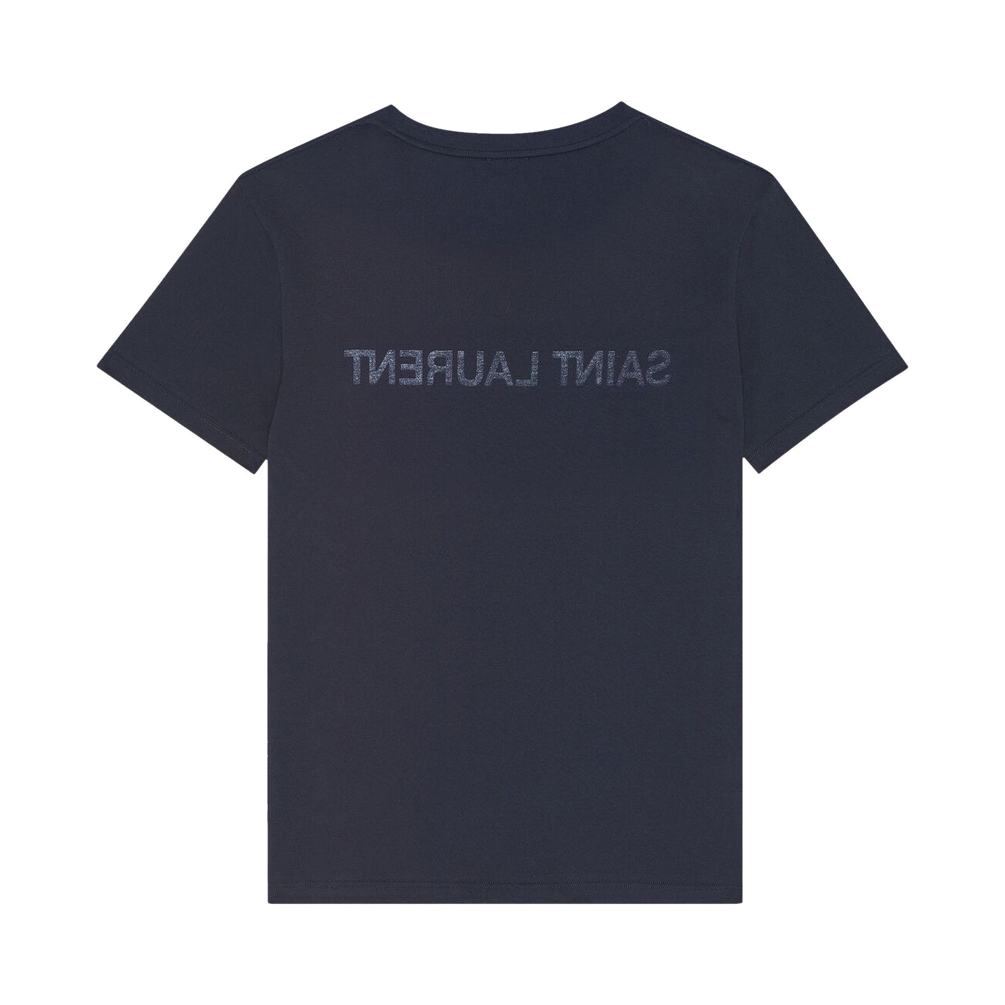 Buy Saint Laurent Reverse T-Shirt 'Marine/Naturel' - 663278 Y36HE