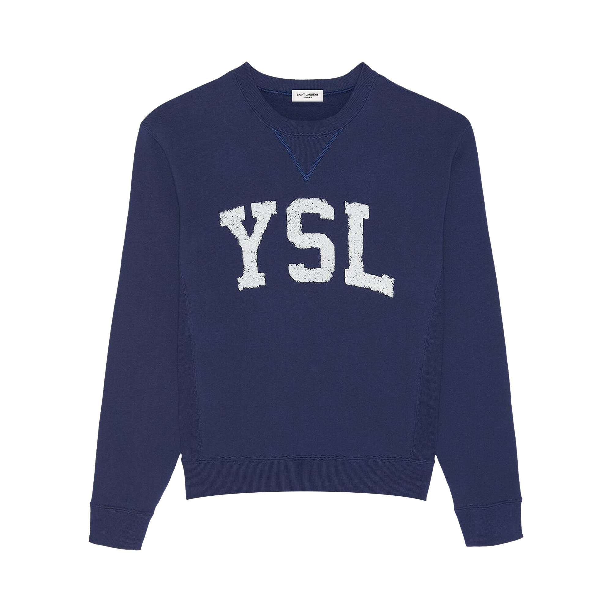 Buy Saint Laurent YSL Sweatshirt 'Faded Navy' - 666979 Y36IP 4201 