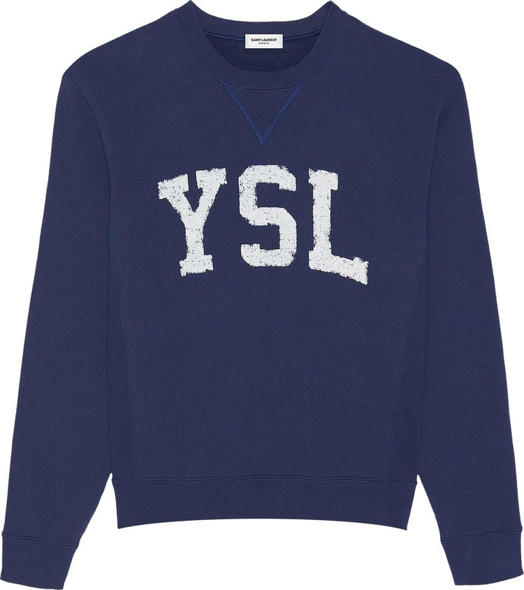 Saint Laurent YSL Sweatshirt 'Faded Navy'