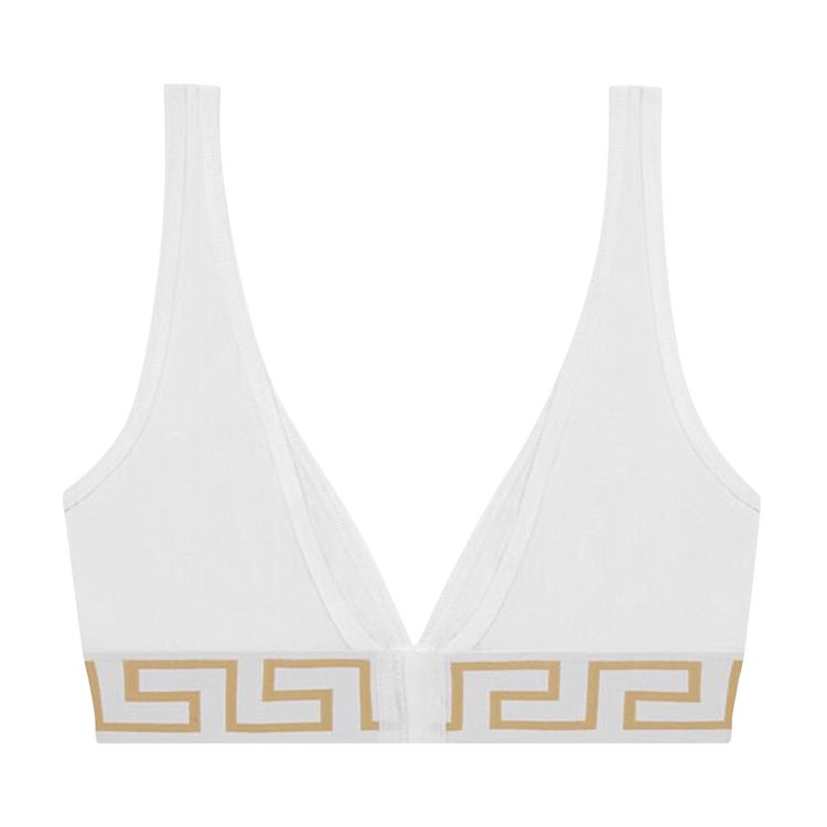 Versace Greca Border Bralette Optical White
