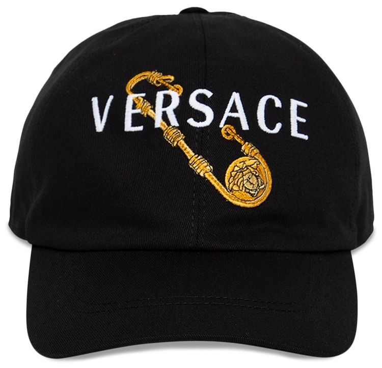 Versace Medusa Pin Logo Baseball Cap Black