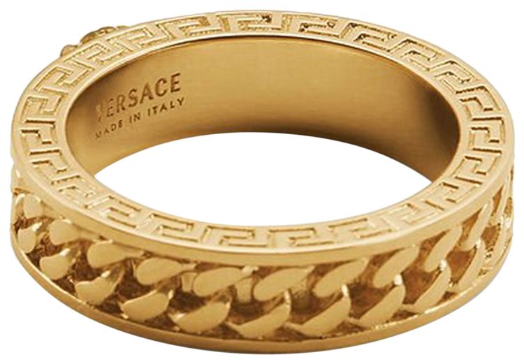 Versace Chained Medusa Ring Gold