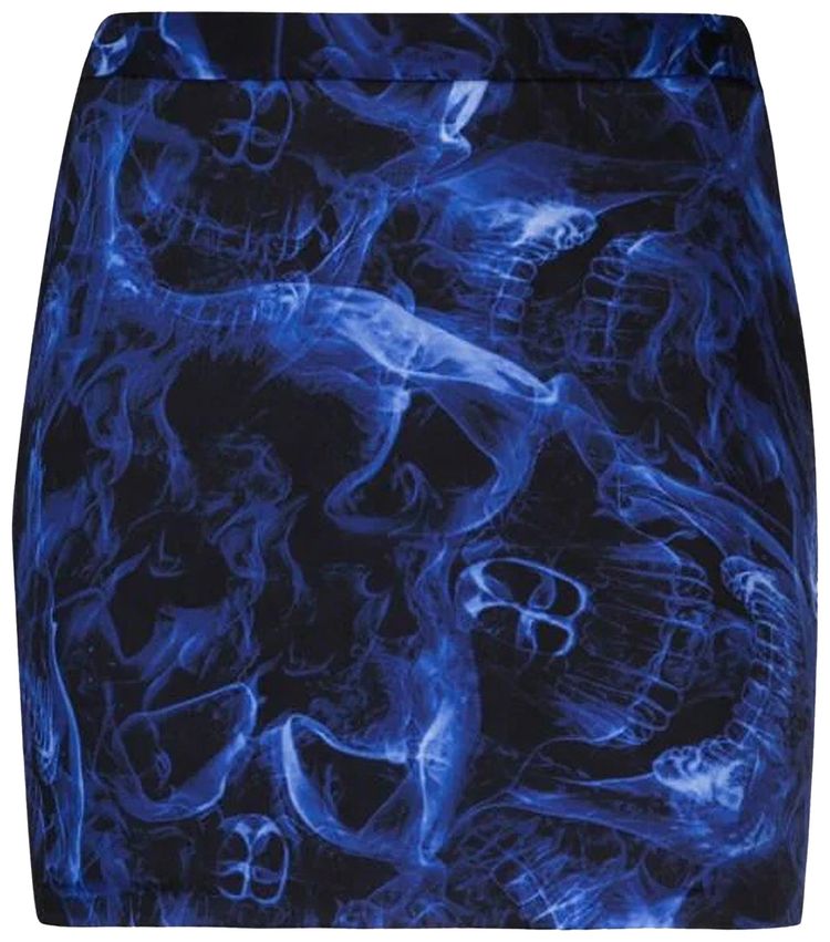 Vetements Skulls Logo Skirt Blue Skulls