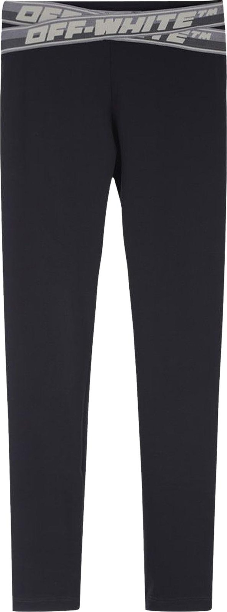 Off White Athleisure Logo Band Leggings Black