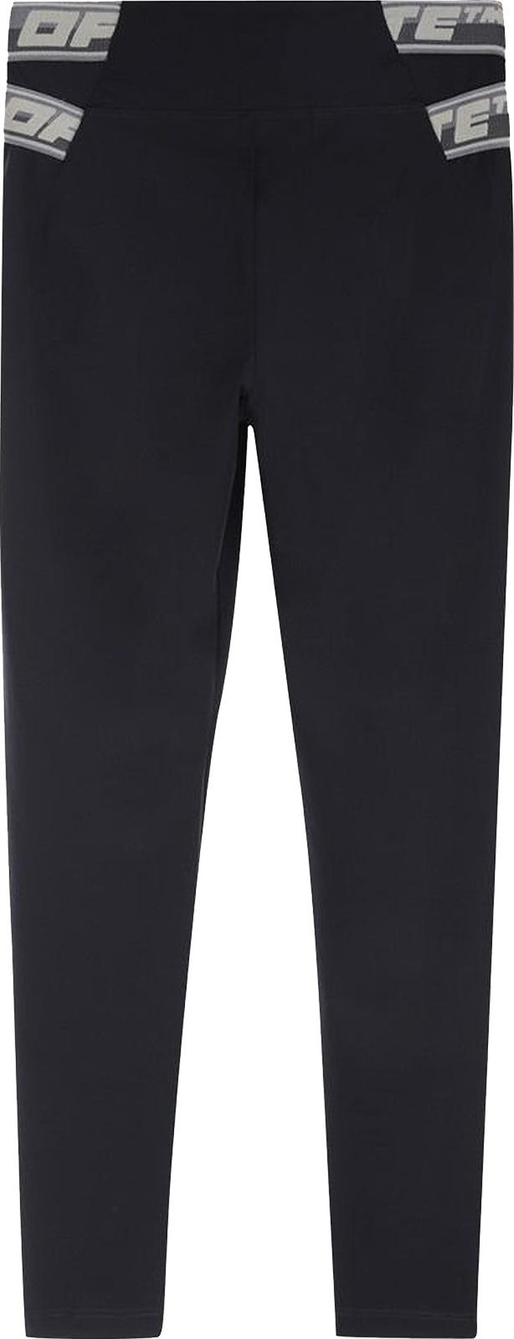 Off White Athleisure Logo Band Leggings Black