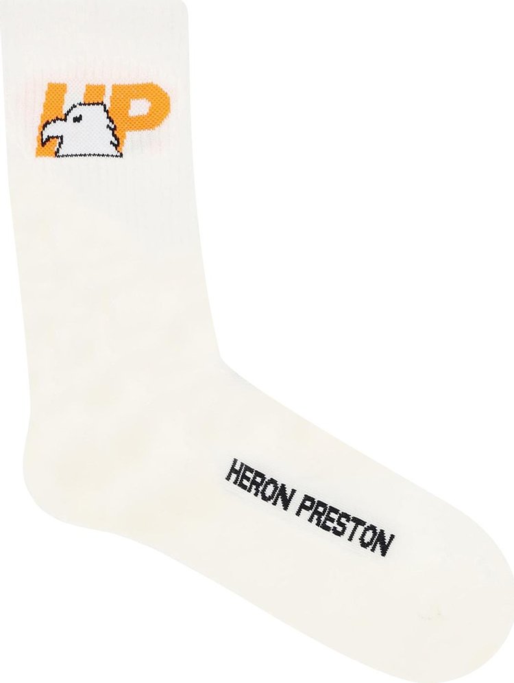 Heron Preston HP Eagle Long Socks 'White'