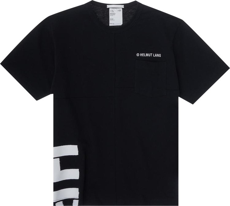 Helmut Lang Patchwork Logo T-Shirt 'Black'