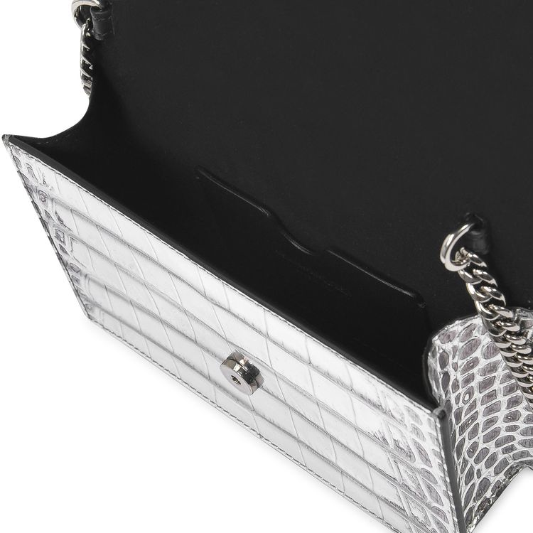 Alexander McQueen Skull Mini Bag Metallic Silver