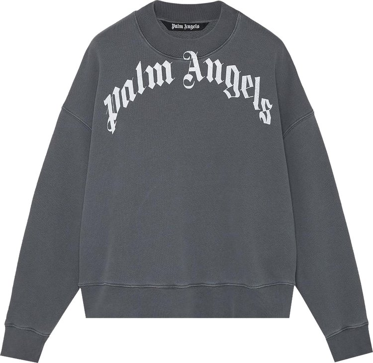 Palm Angels GD Curved Logo Crew 'Black/White'