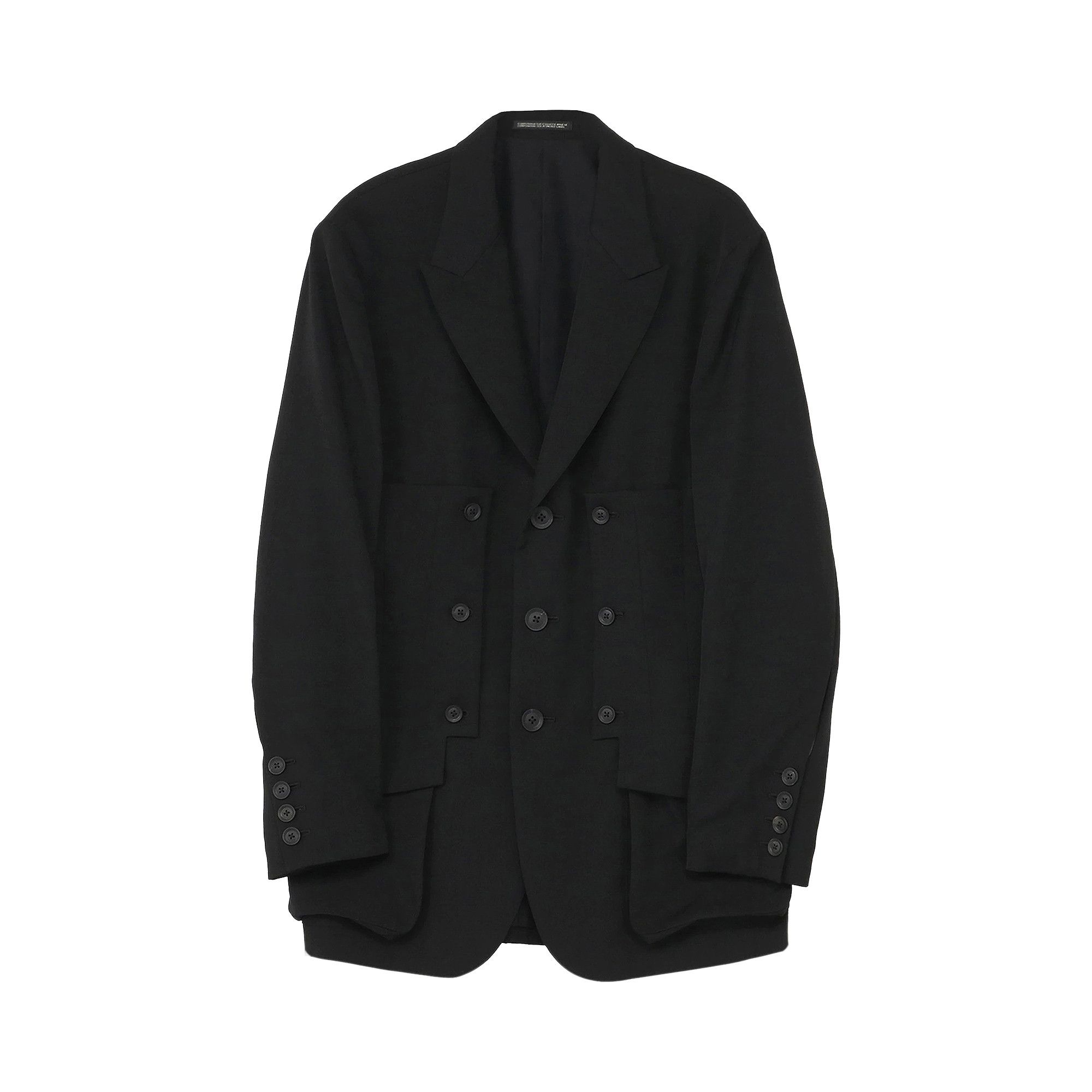 Buy Yohji Yamamoto Pour Homme Multi Button Jacket 'Black' - HX J15