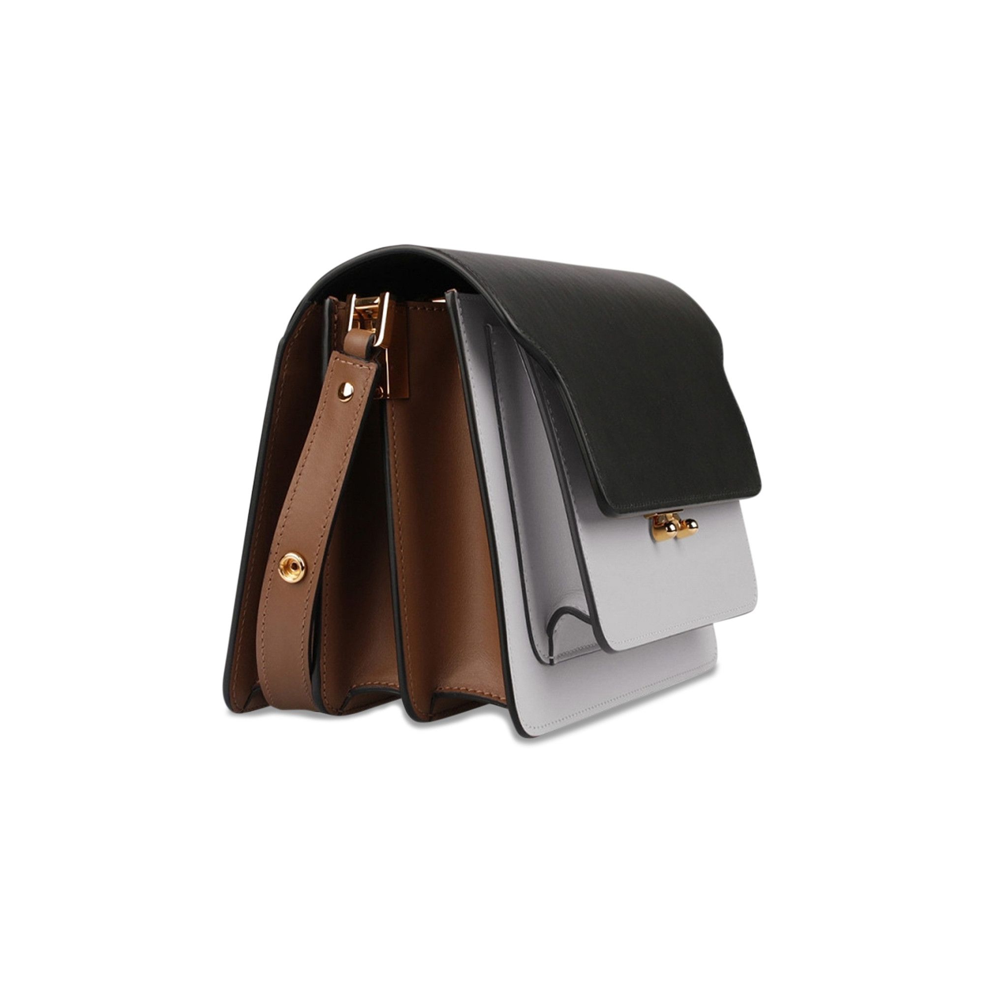 ★MARNI★ Medium Saffiano Trunk Shoulder Bag Pelican SBMPN09 Buy Marni Medium Trunk Shoulder Bag 'Black/Pelican