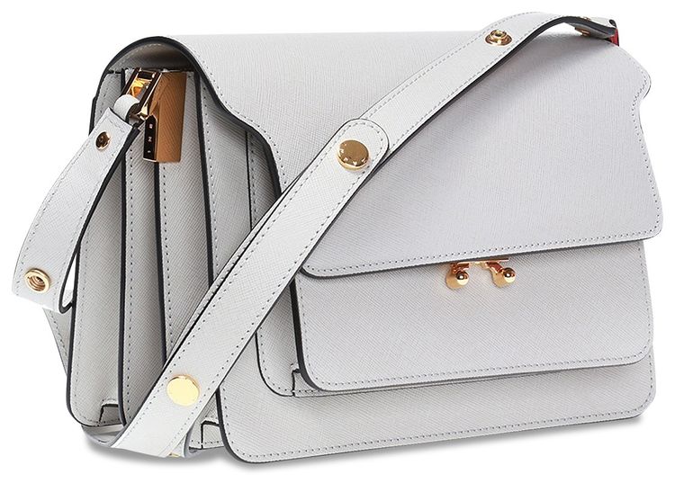 Marni Medium Trunk Shoulder Bag Grey