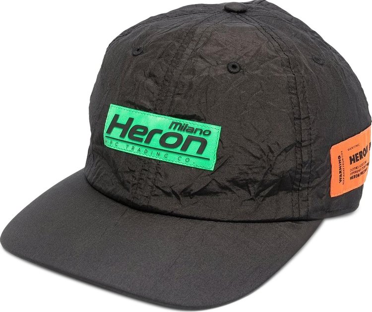 Heron Preston HP Trading Crinkle Hat BlackGreen