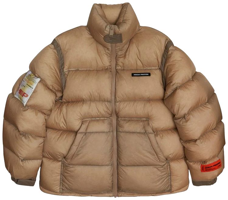 Heron Preston Puffer Jacket Beige