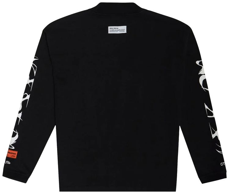 Heron Preston HP Brush Long Sleeve Turtleneck BlackWhite