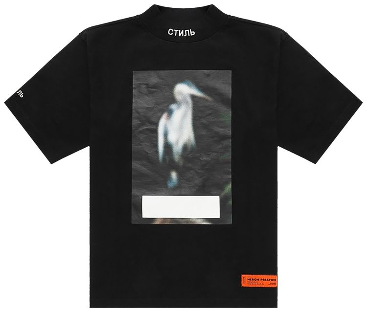 Heron Preston Censored Heron Short Sleeve Turtleneck BlackGrey