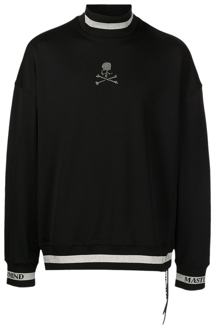 Mastermind World Logo Funnel Neck Sweatshirt BlackSilver