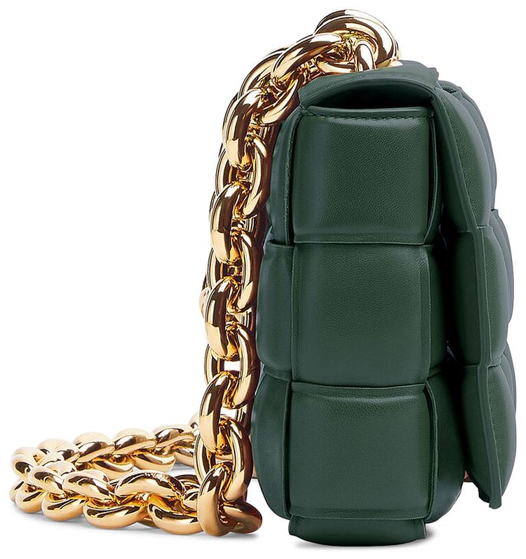 Bottega Veneta Chain Cassette Bag Raintree Gold
