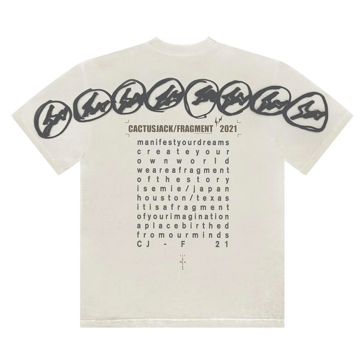 Cactus Jack by Travis Scott For Fragment Manifest Tee White