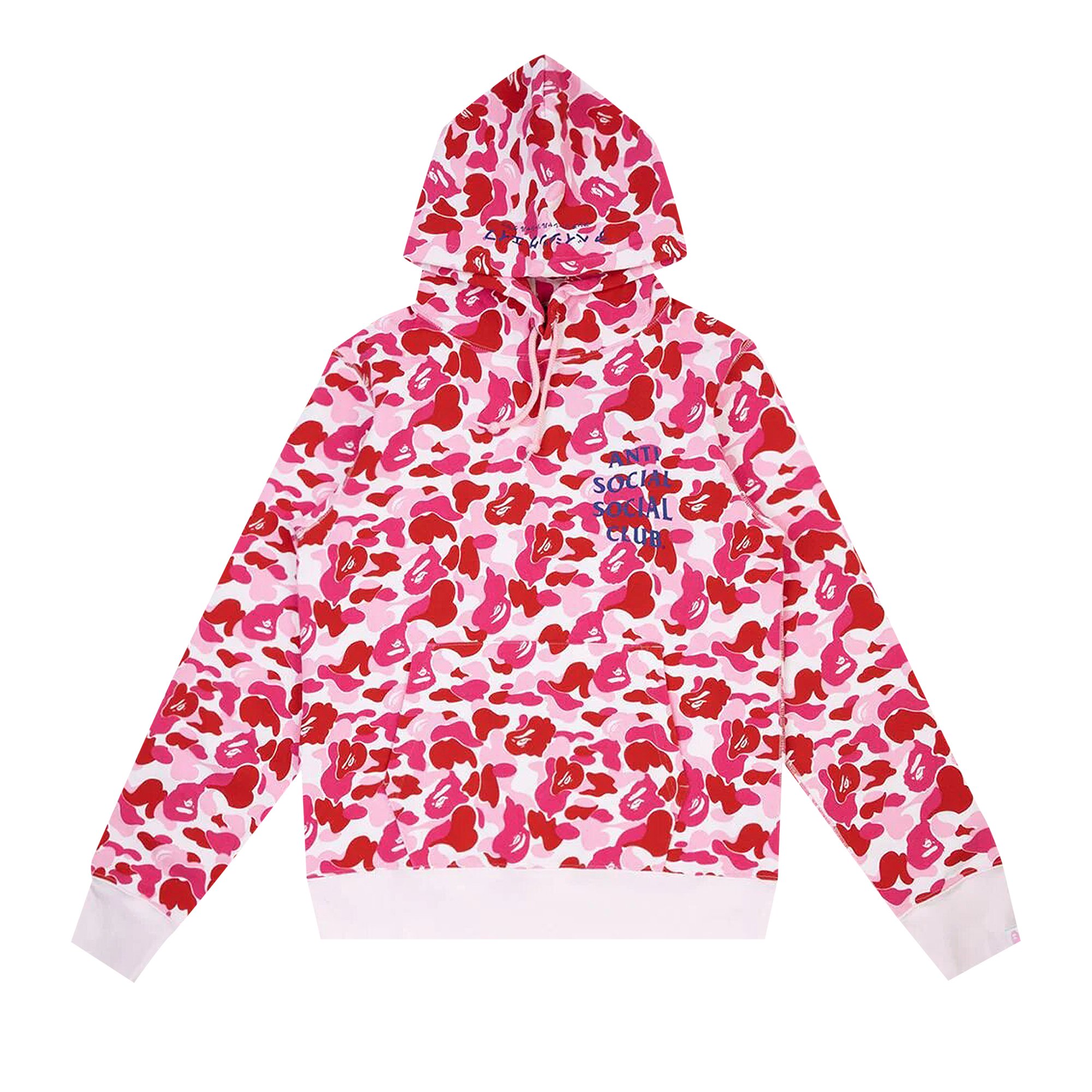 BAPE x Anti Social Social Club ABC Camo Pullover Hoodie 'Pink'