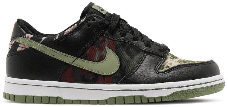Nike Dunk Low SE GS Black Multi Camo