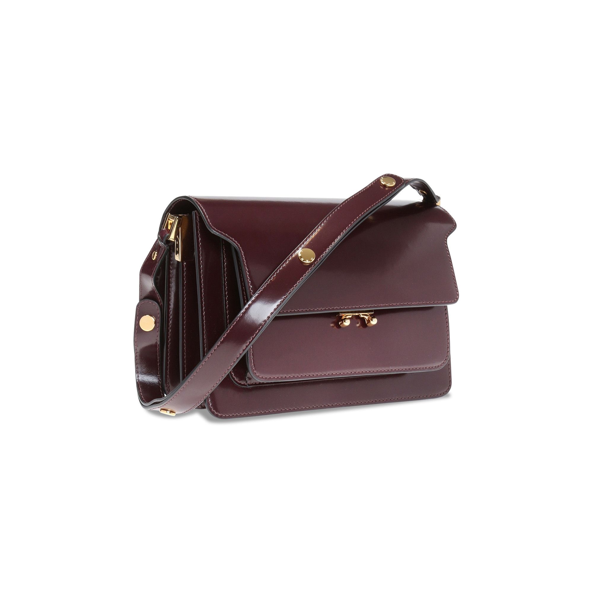 Buy Marni Medium Trunk Shoulder Bag Burgundy SBMPN09U07 LV455 ZR92N GOAT