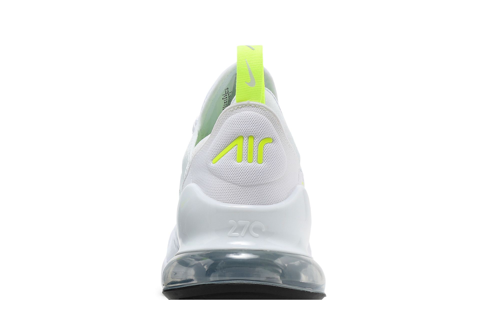 Size 8.0 Air Max 270 White Volt