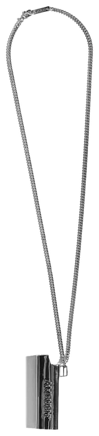 Ambush Logo Lighter Pendant Necklace Silver