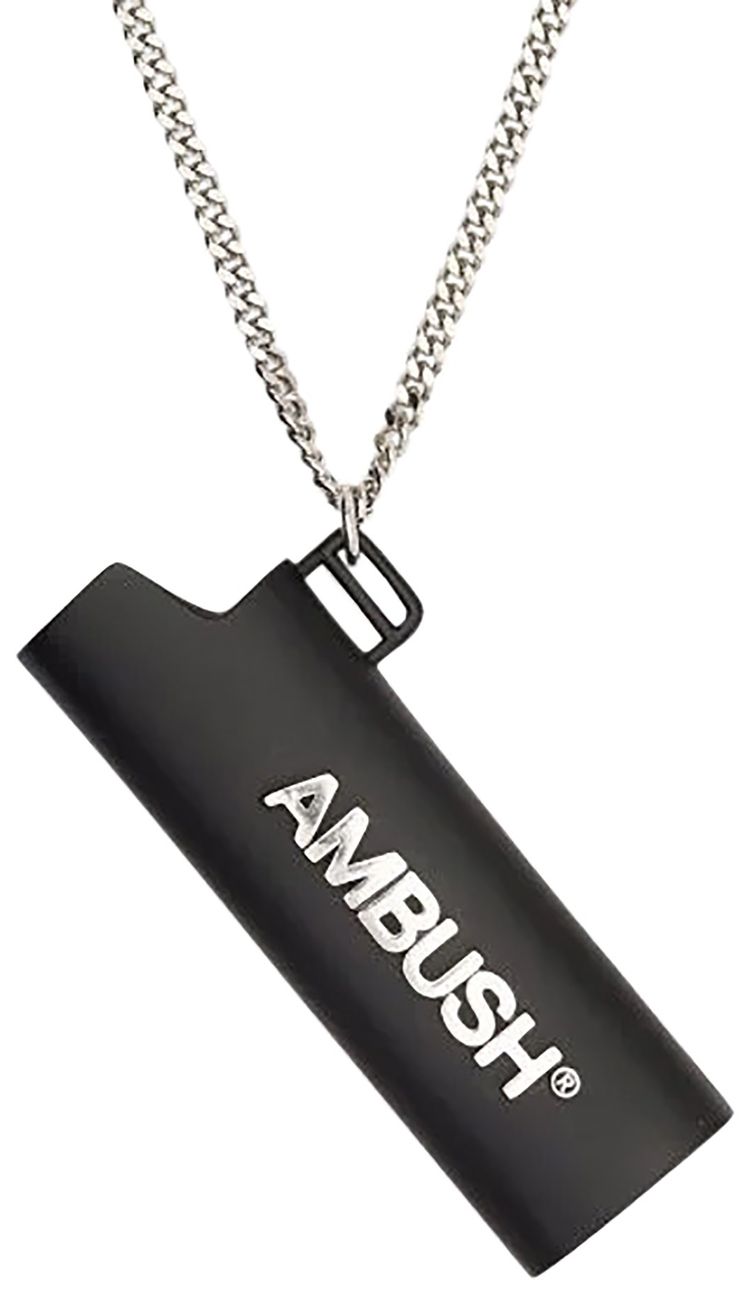 Ambush Logo Lighter Pendant Necklace Black
