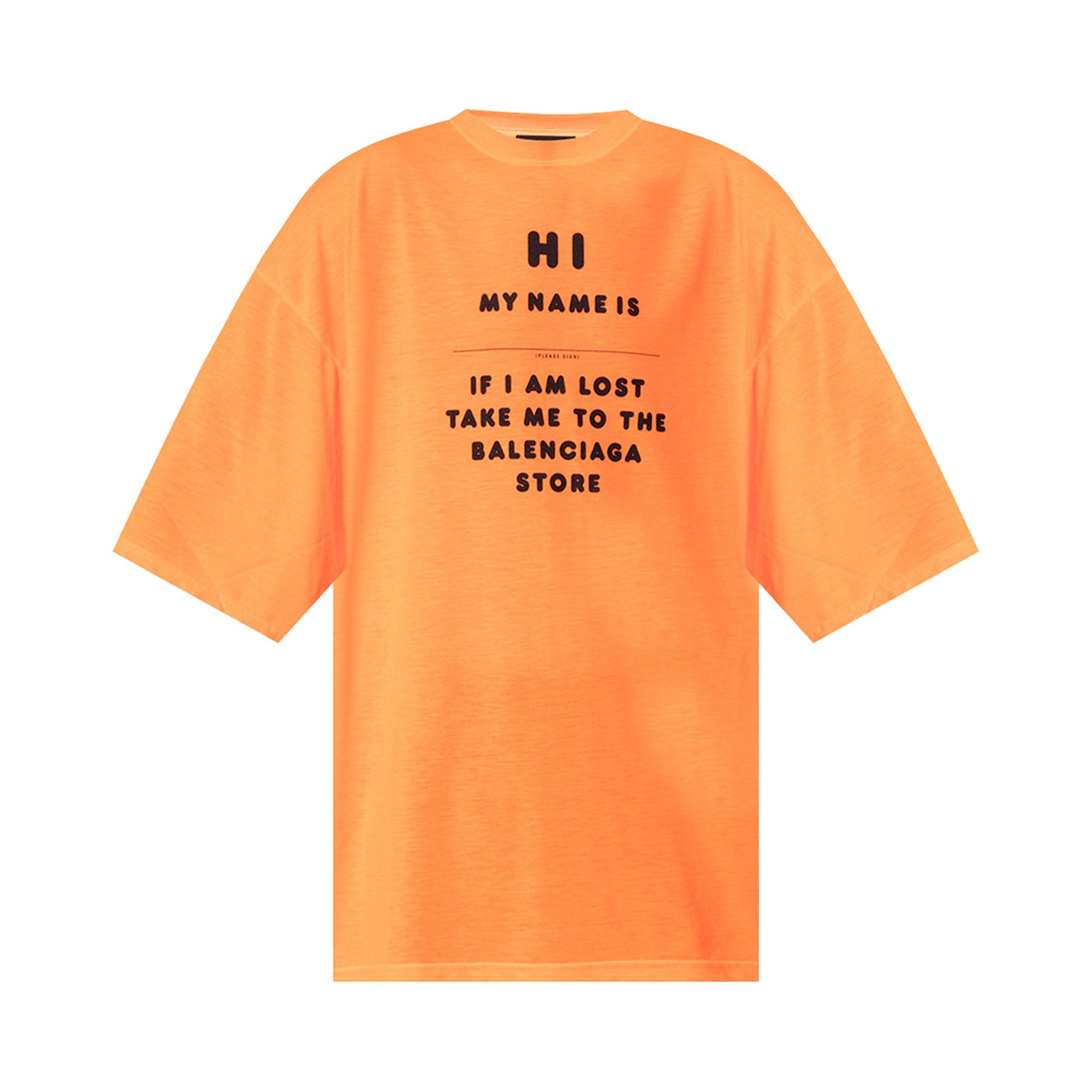 Buy Balenciaga Wide Fit T Shirt Fluo Orange Black 661715 TKVK4 7513 GOAT AU